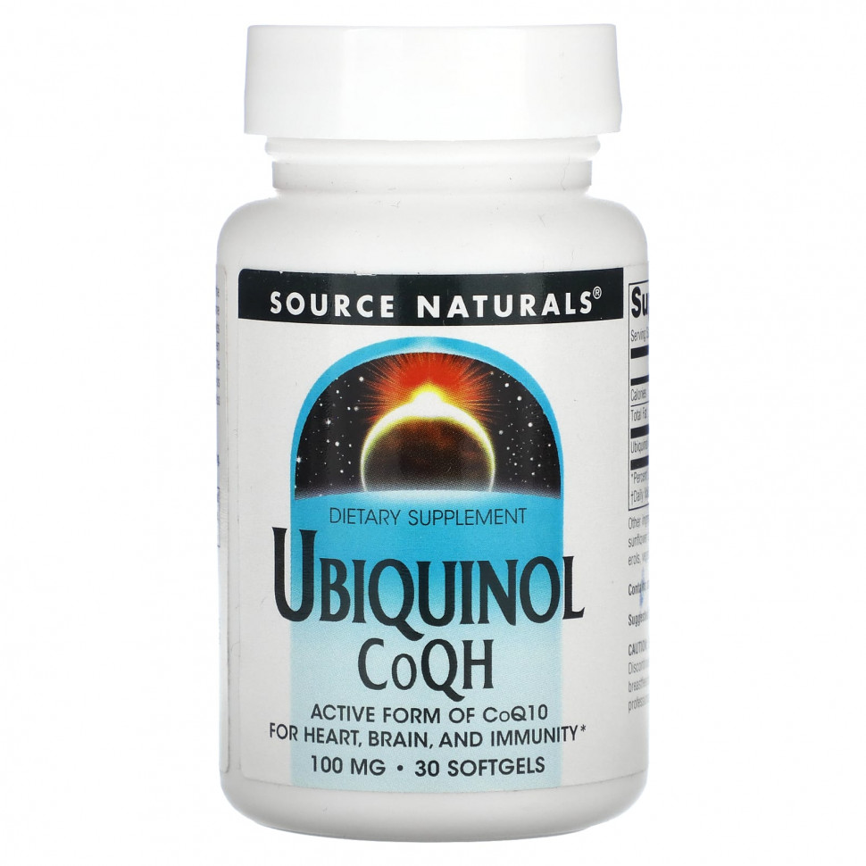   Source Naturals, ,  QH, 100 , 30      -     -,    