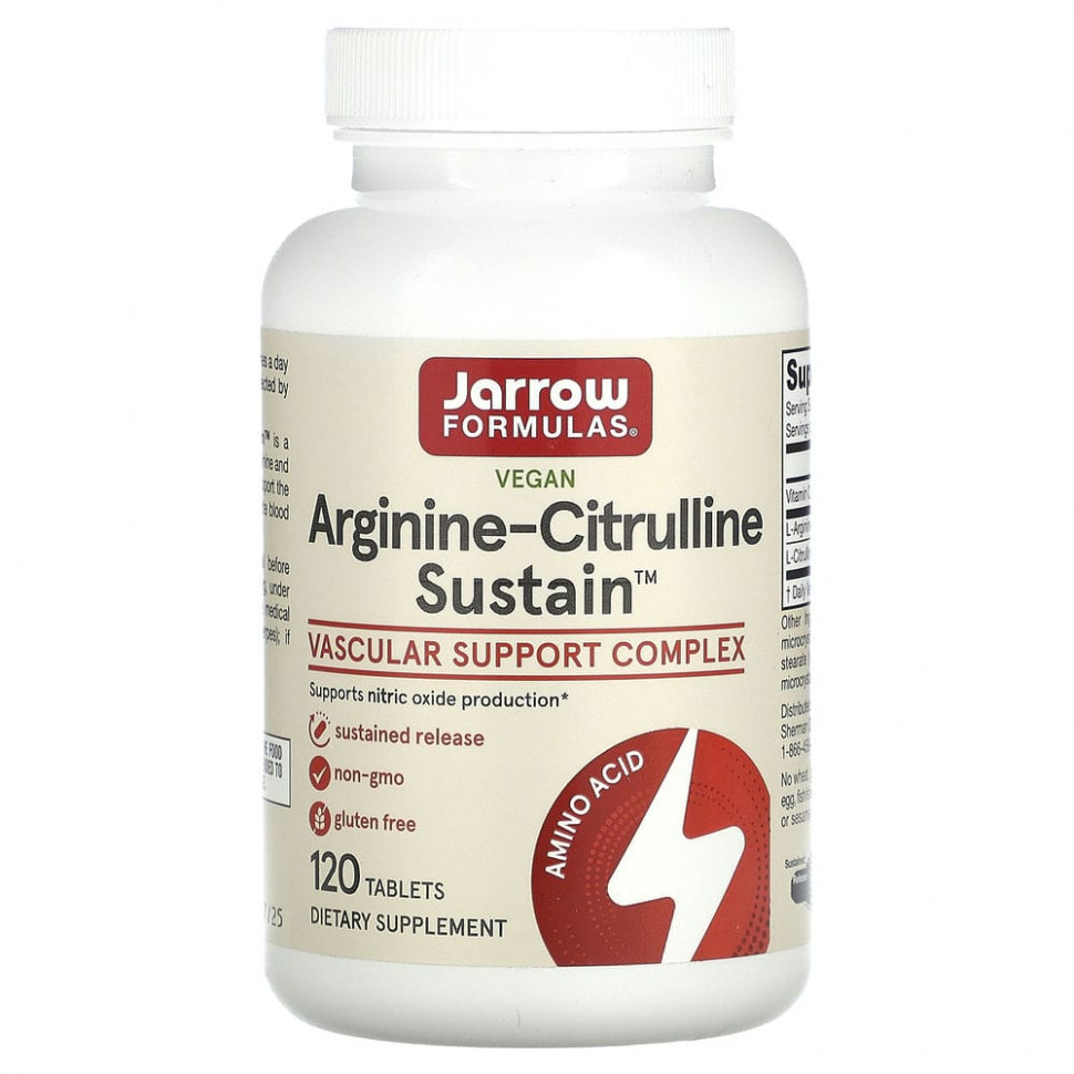   Jarrow Formulas, Arginine-Citrulline Sustain,   , 120     -     -,    