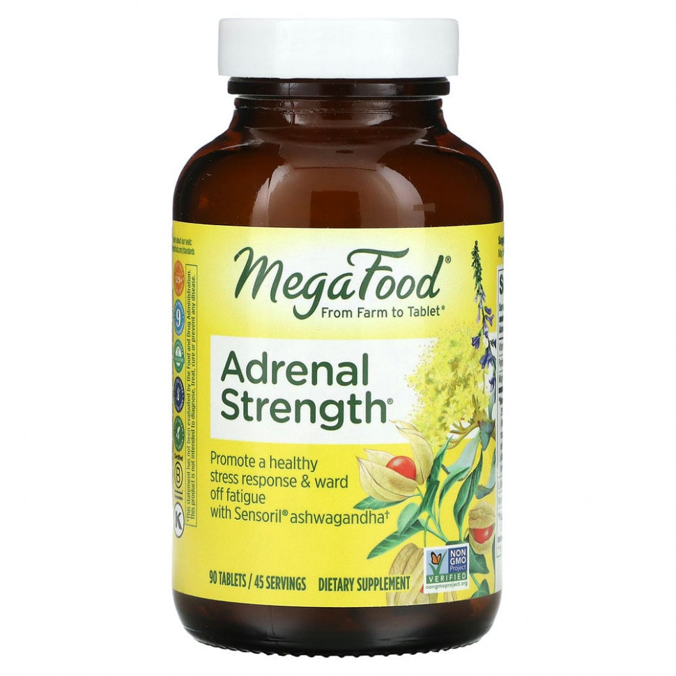   MegaFood, Adrenal Strength, 90     -     -,    