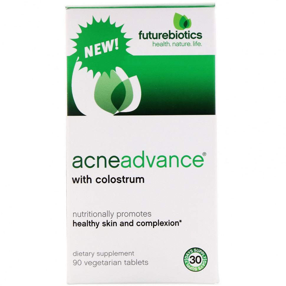   FutureBiotics, Acne Advance with Colostrum, 90 Vegetarain Tablets    -     -,    