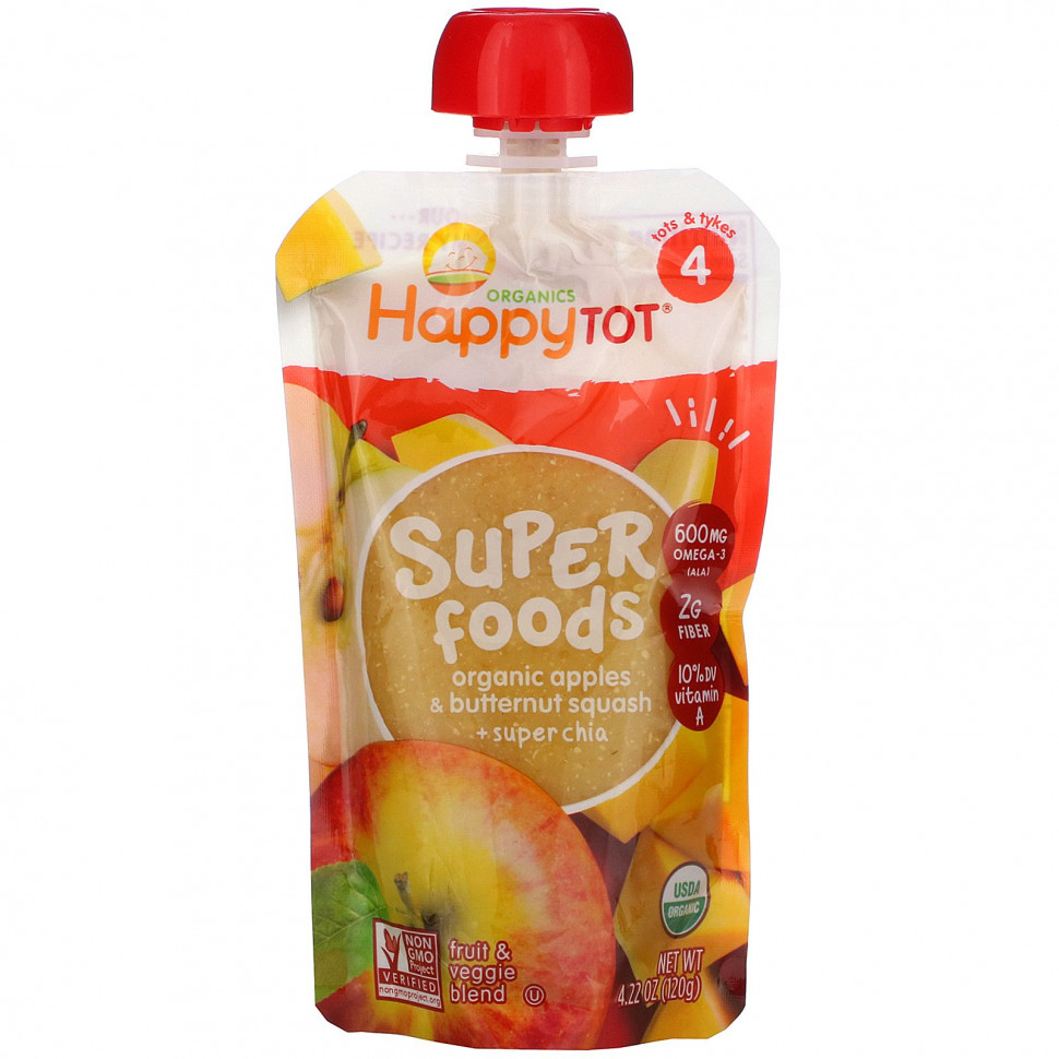   Happy Family Organics, Happy Tot, ,  4,  ,     , 120  (4,22 )    -     -,    