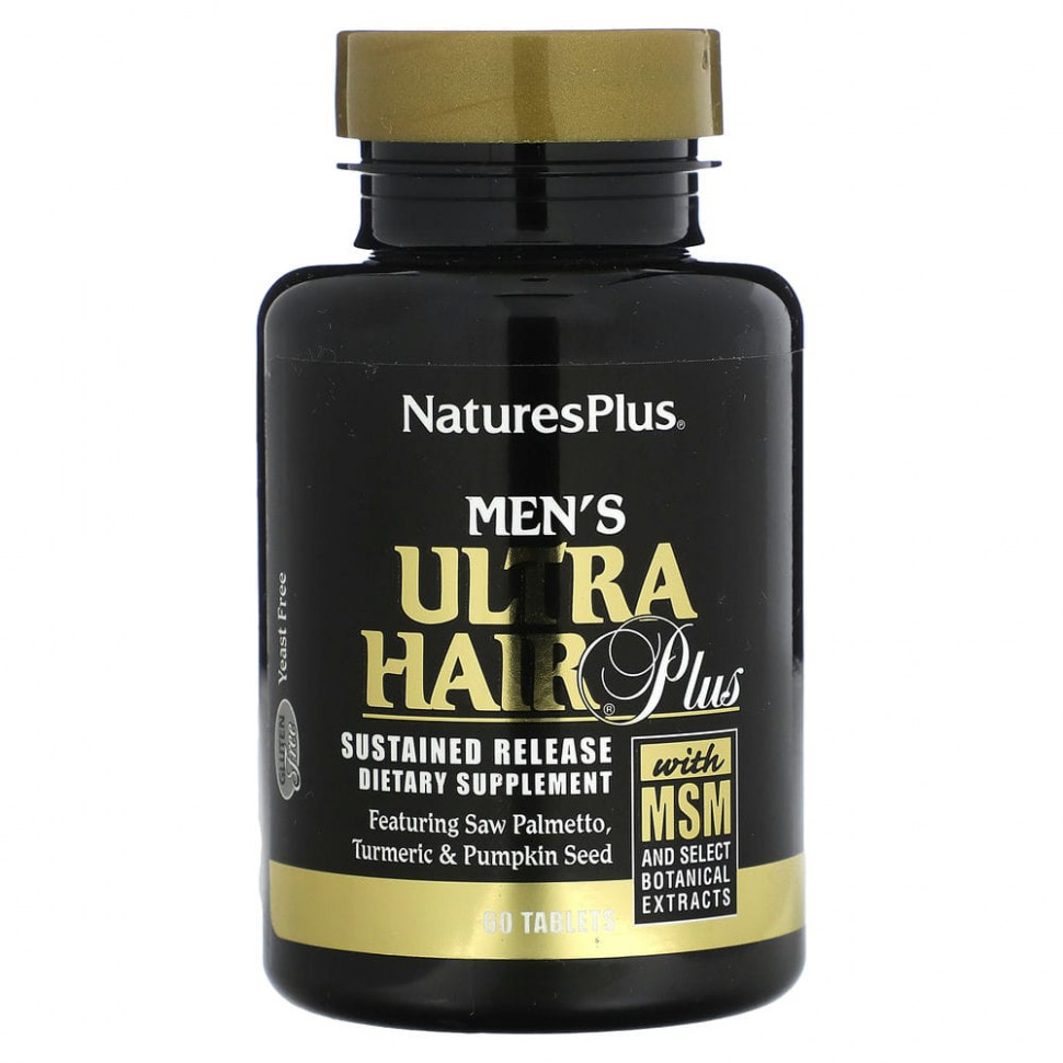   NaturesPlus, Men's Ultra Hair Plus,      , 60     -     -,    