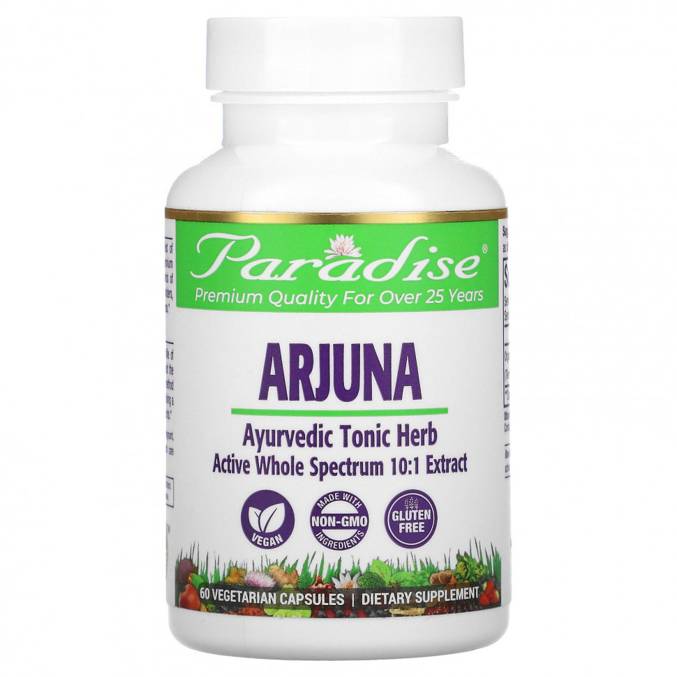   Paradise Herbs, Arjuna, 60      -     -,    