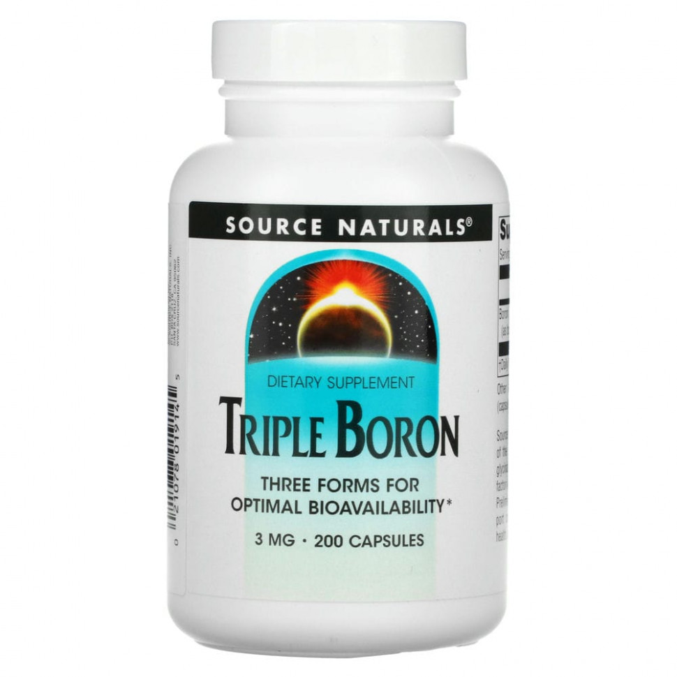   Source Naturals, Triple Boron, 3 , 200     -     -,    