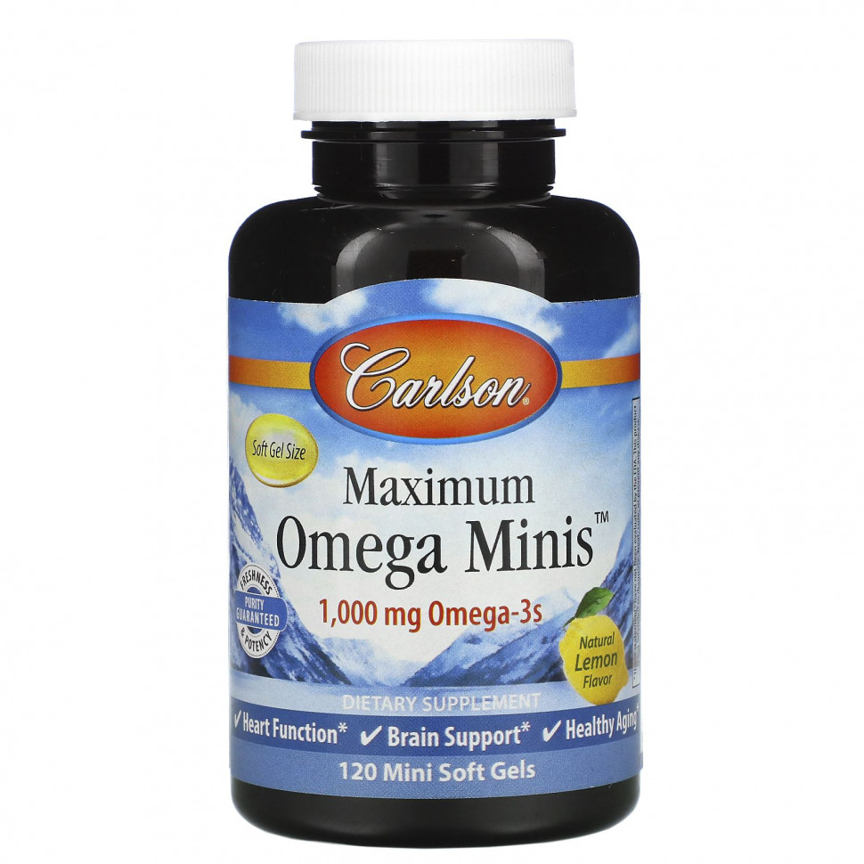   Carlson Labs, Maximum Omega Minis,   , 500 , 120 -    -     -,    