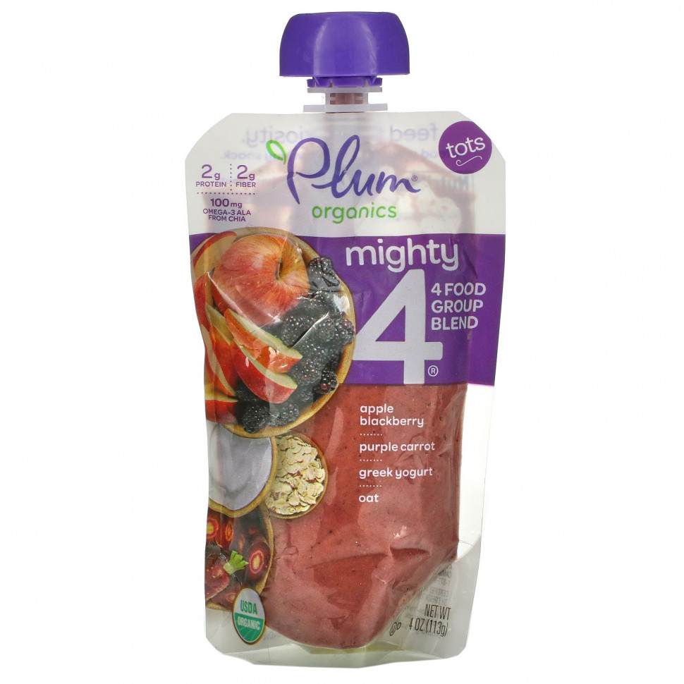   Plum Organics, Mighty 4,4 Food Group Blend,   , , ,  ,  , , 113  (4 )    -     -,    