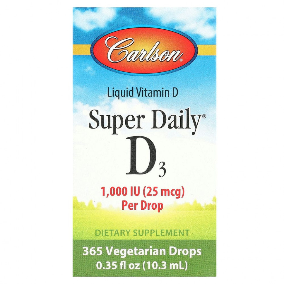   Carlson Labs, Super Daily D3, 1000 , 10,3  (0,35 . )    -     -,    