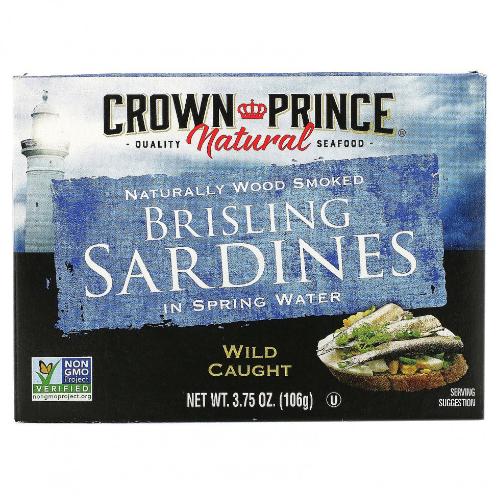   Crown Prince Natural, Brisling Sardines,   , 106  (3,75 )    -     -,    