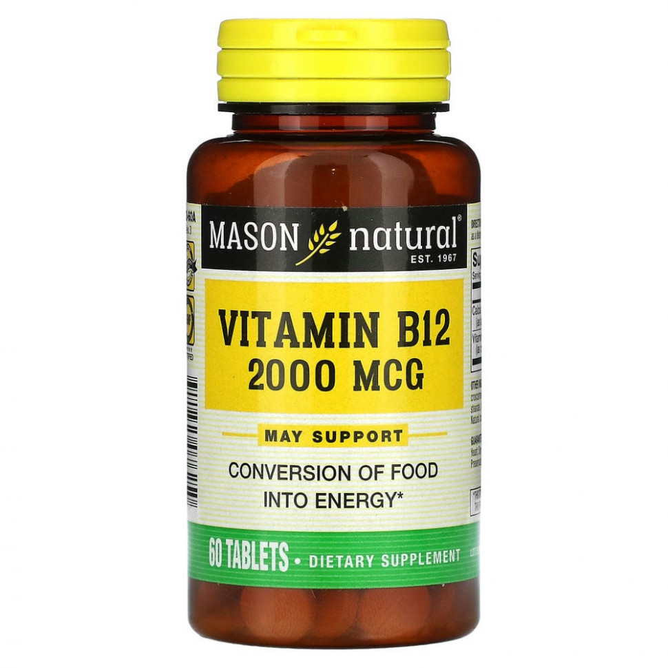   Mason Natural,  B12, 2000 , 60     -     -,    