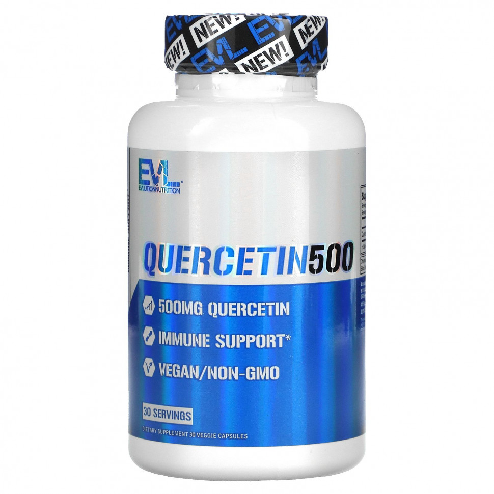   EVLution Nutrition, Quercetin 500, 500 mg, 30 Veggie Capsules    -     -,    