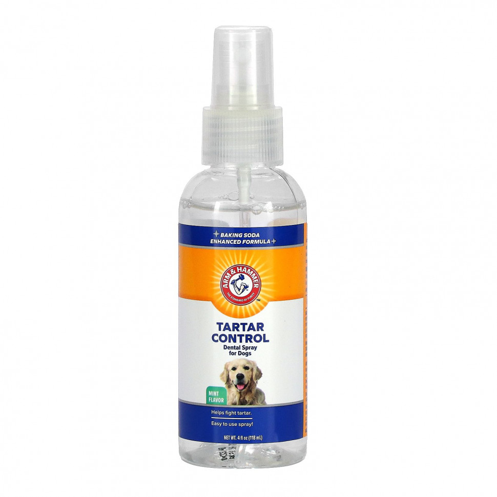   Arm & Hammer, Tartar Control, Dental Spray For Dogs, Mint, 4 fl oz (118 ml)    -     -,    