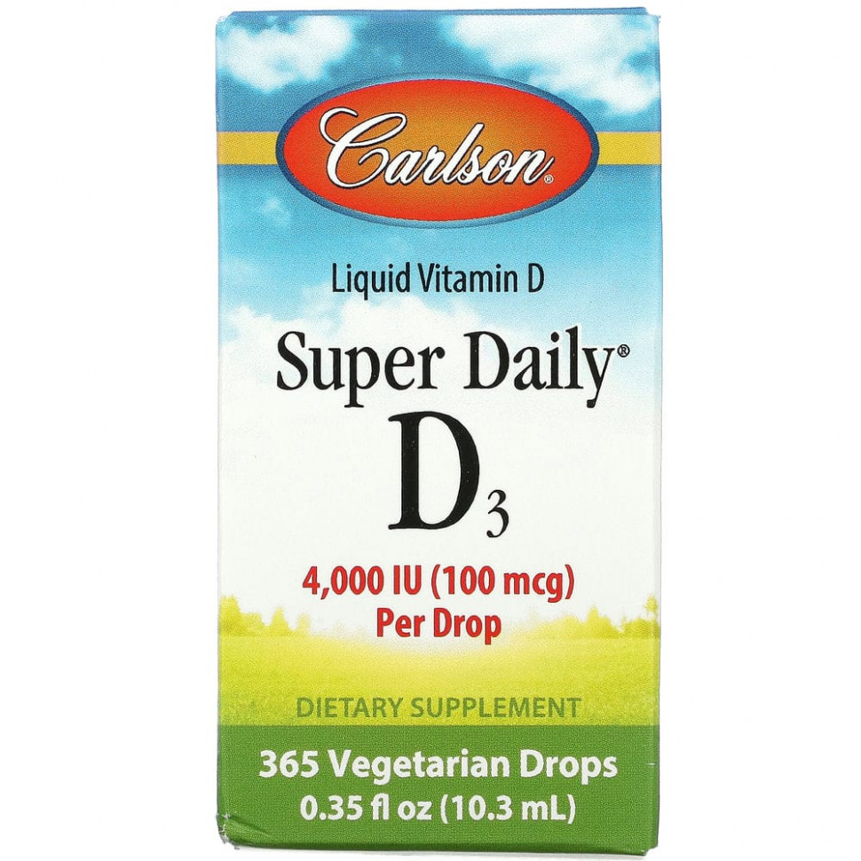   Carlson Labs, Super Daily D3, 100  (4000 ), 10,3  (0,35 . )    -     -,    