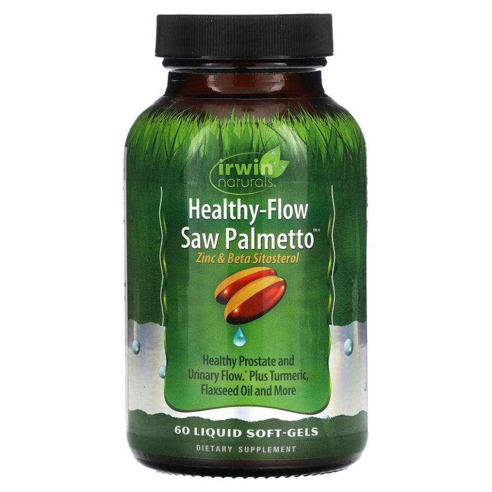   Irwin Naturals, Healthy Flow Saw Palmetto, 60 Liquid Soft-Gels    -     -,    