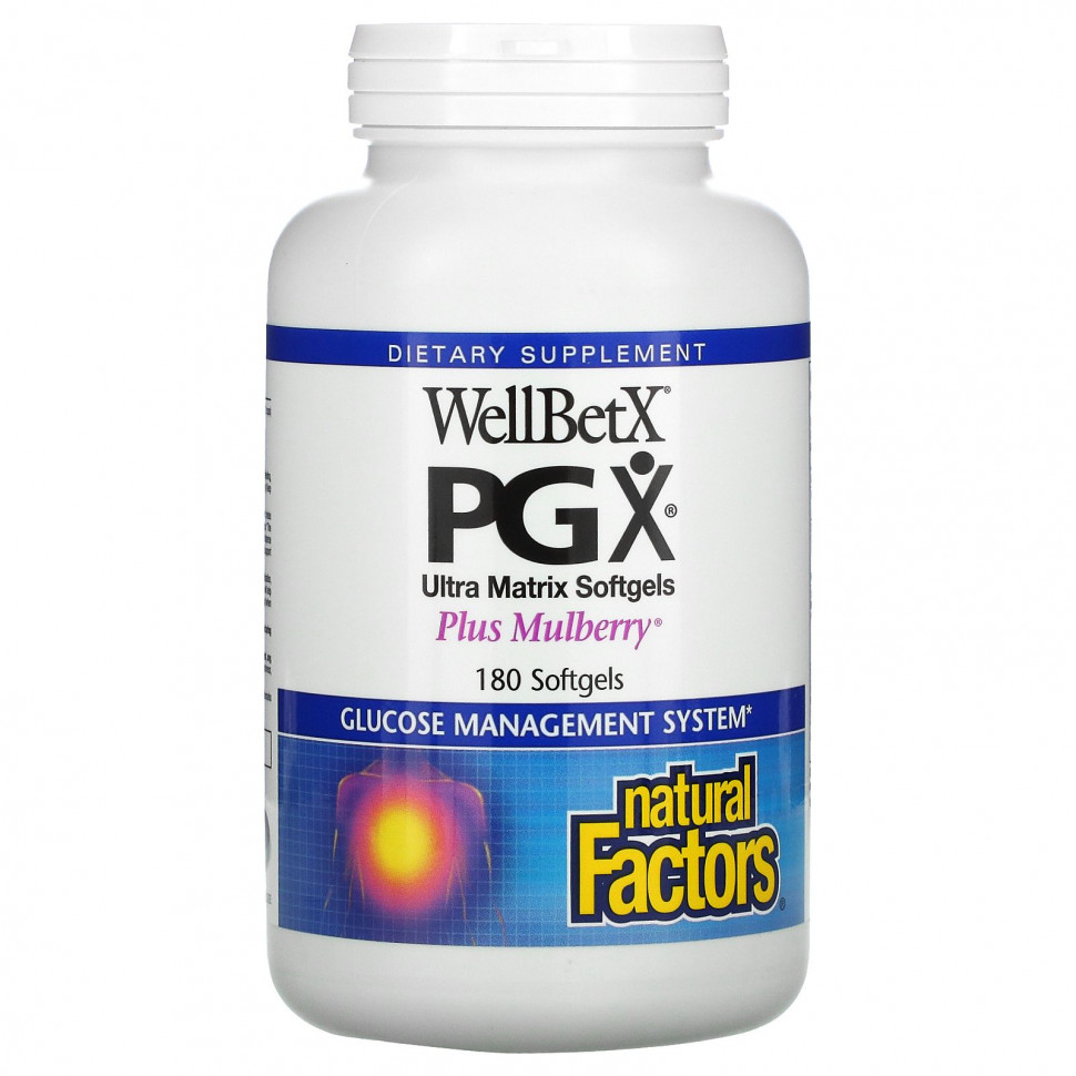   Natural Factors, WellBetX PGX, Plus Mulberry, 180     -     -,    