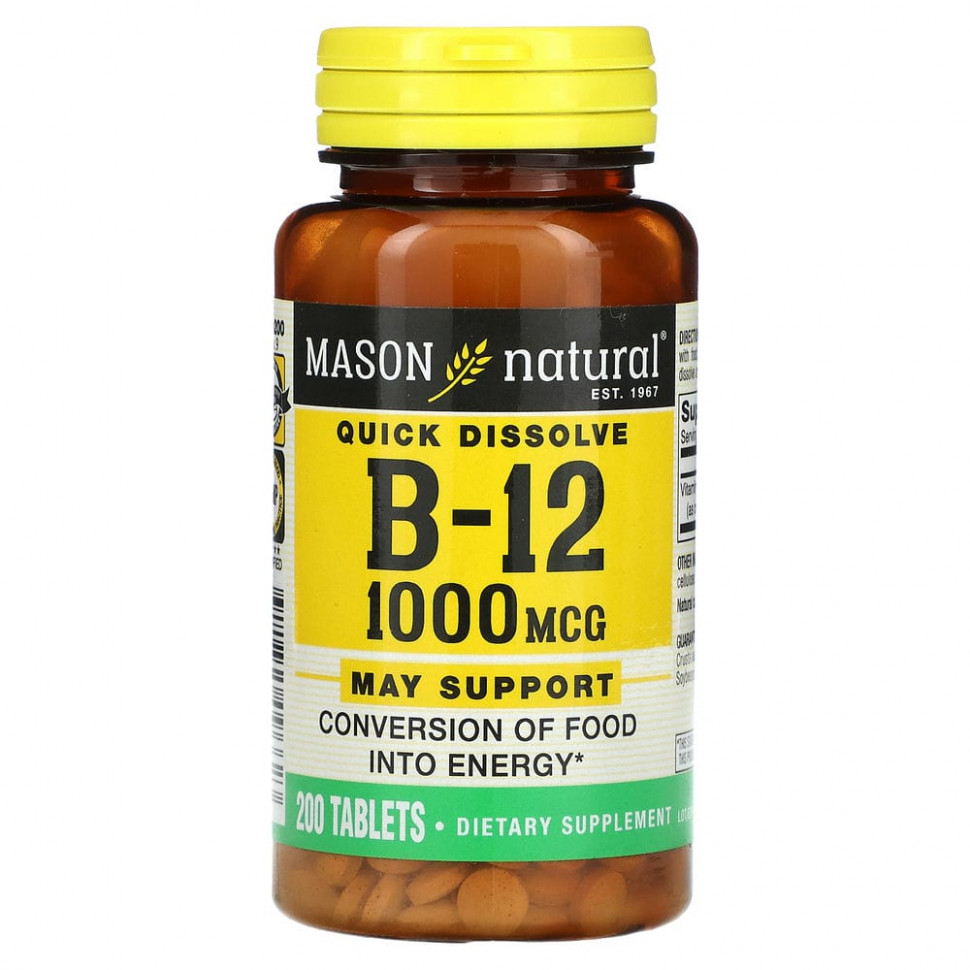   Mason Natural,  B12, , 1000 , 200     -     -,    