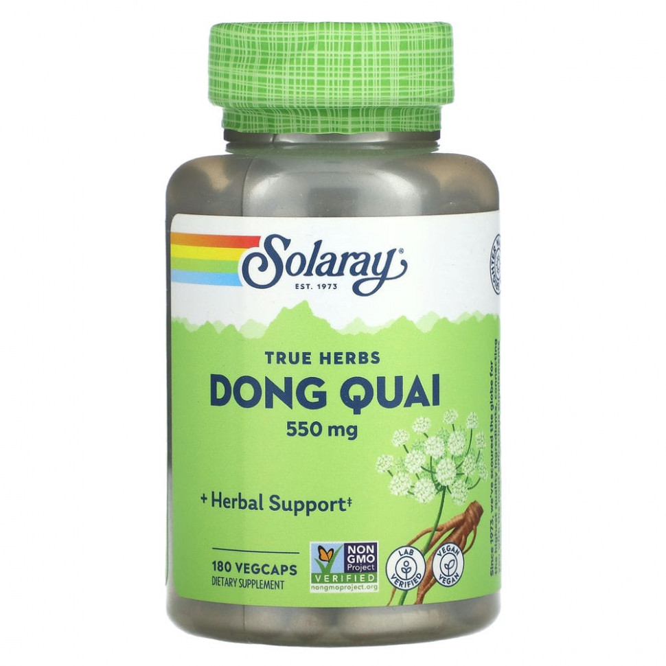   Solaray, True Herbs, Dong Quai, 550 , 180      -     -,    