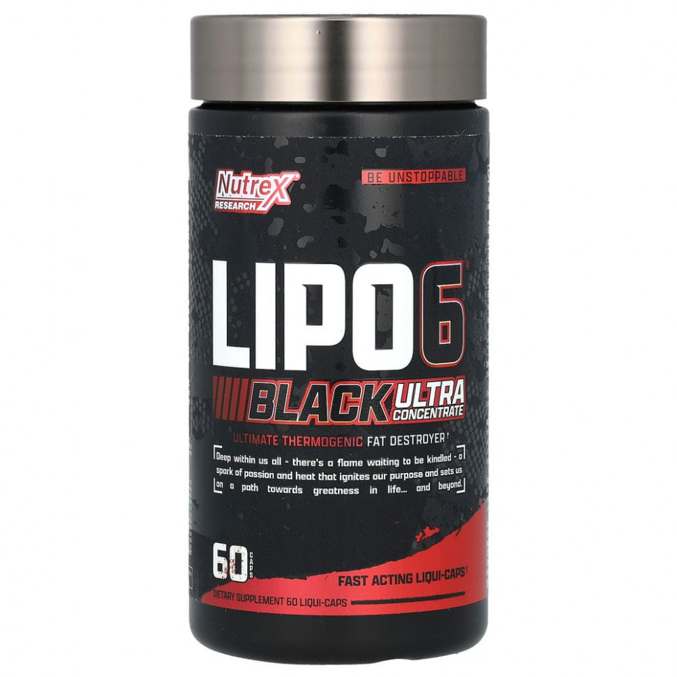   Nutrex Research, LIPO-6 Black, , 60      -     -,    