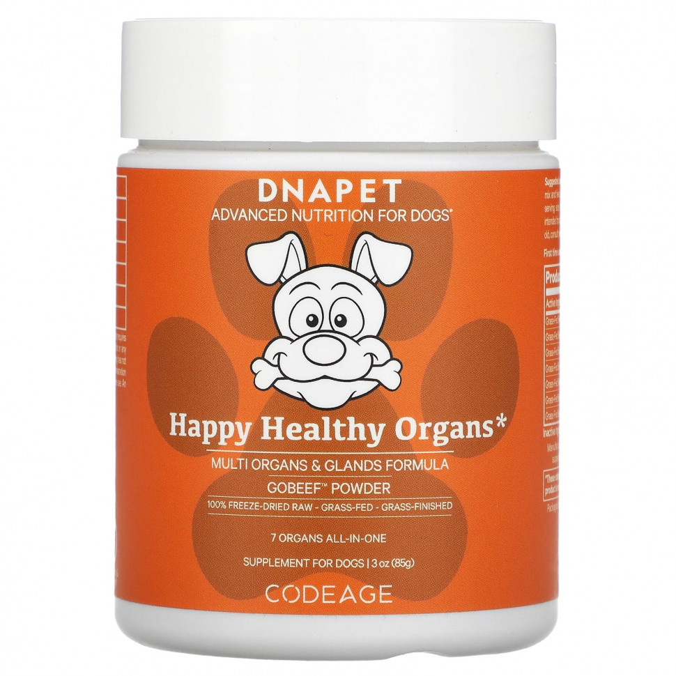   Codeage, DNA PET, Happy Healthy Organs,  , 85  (3 )    -     -,    