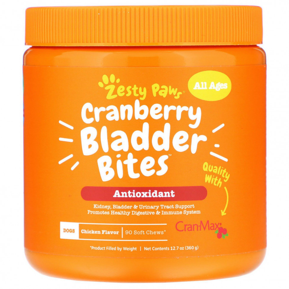   Zesty Paws, Cranberry Bladder Bites,     ,   ,   , 90   , 360  (12,7 )    -     -,    