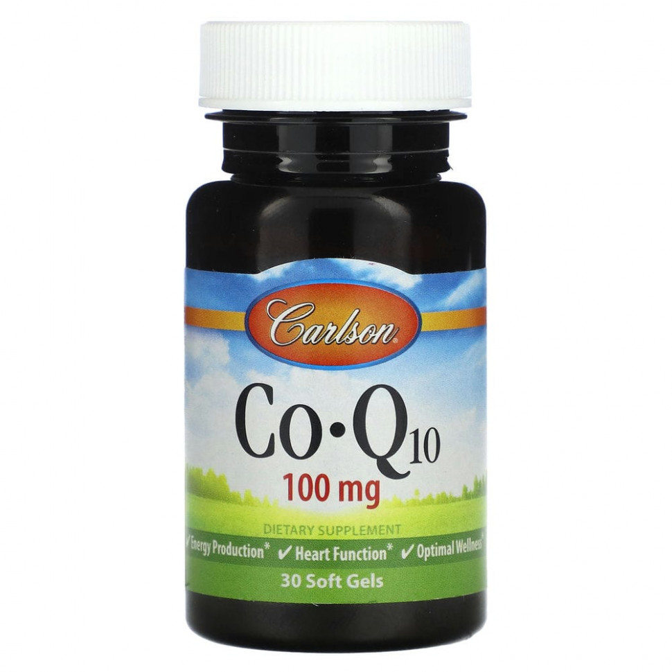   Carlson, Co-Q10, 100 , 30      -     -,    