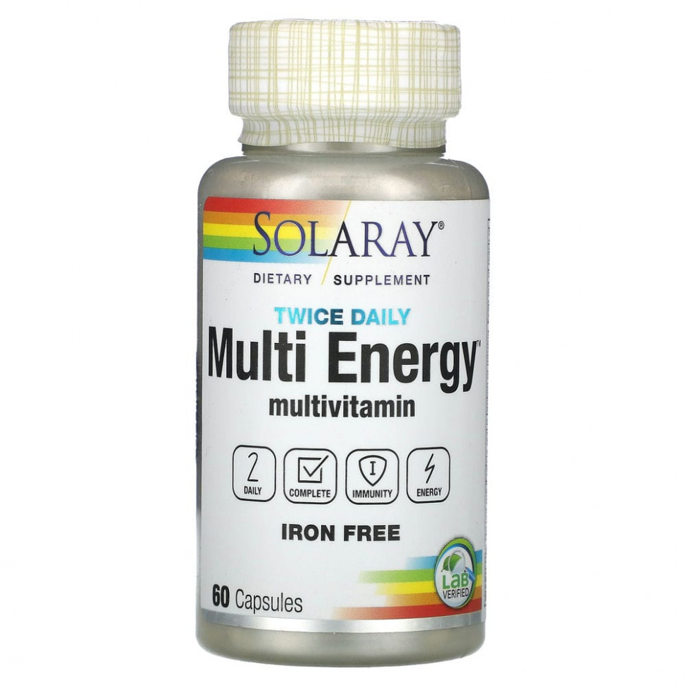   Solaray, Multi Energy Multivitamin,  , 2   , 60     -     -,    