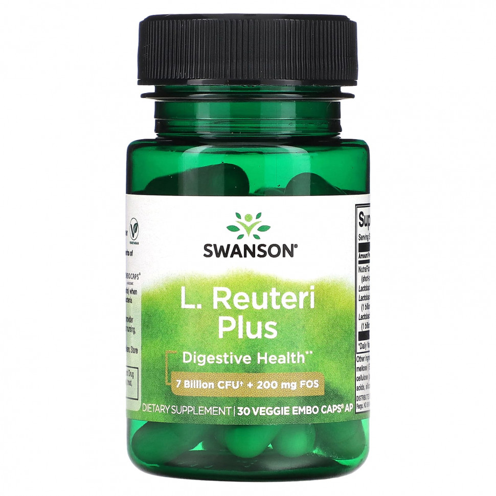   Swanson,   (L. acidophilus), Reuteri Plus, 30        -     -,    