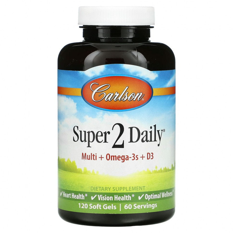   Carlson Labs, Super 2 Daily,   , 120      -     -,    