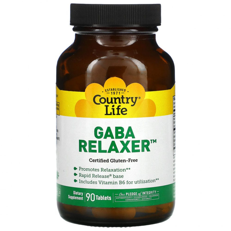   Country Life, GABA Relaxer, , 90     -     -,    