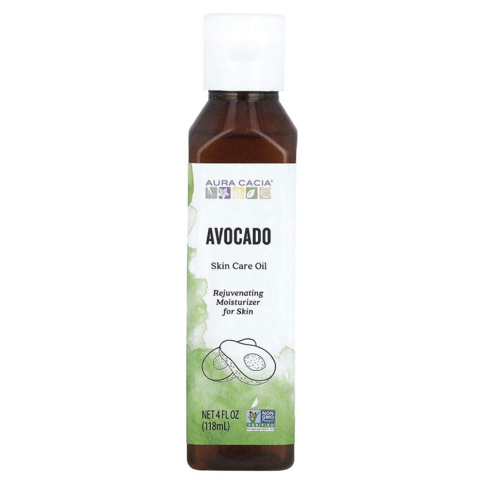   Aura Cacia, Skin Care Oil, Comforting Avocado, 4 fl oz (118 ml)    -     -,    