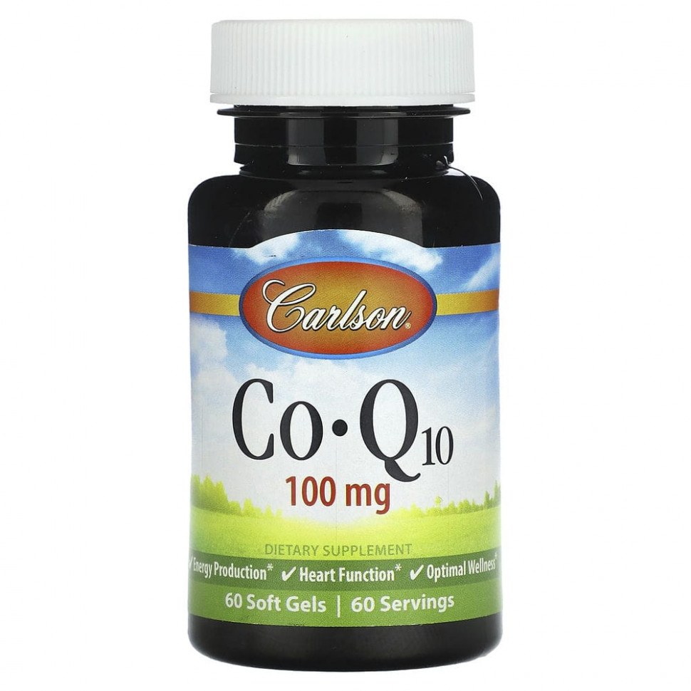   Carlson, CoQ10, 100 , 60      -     -,    