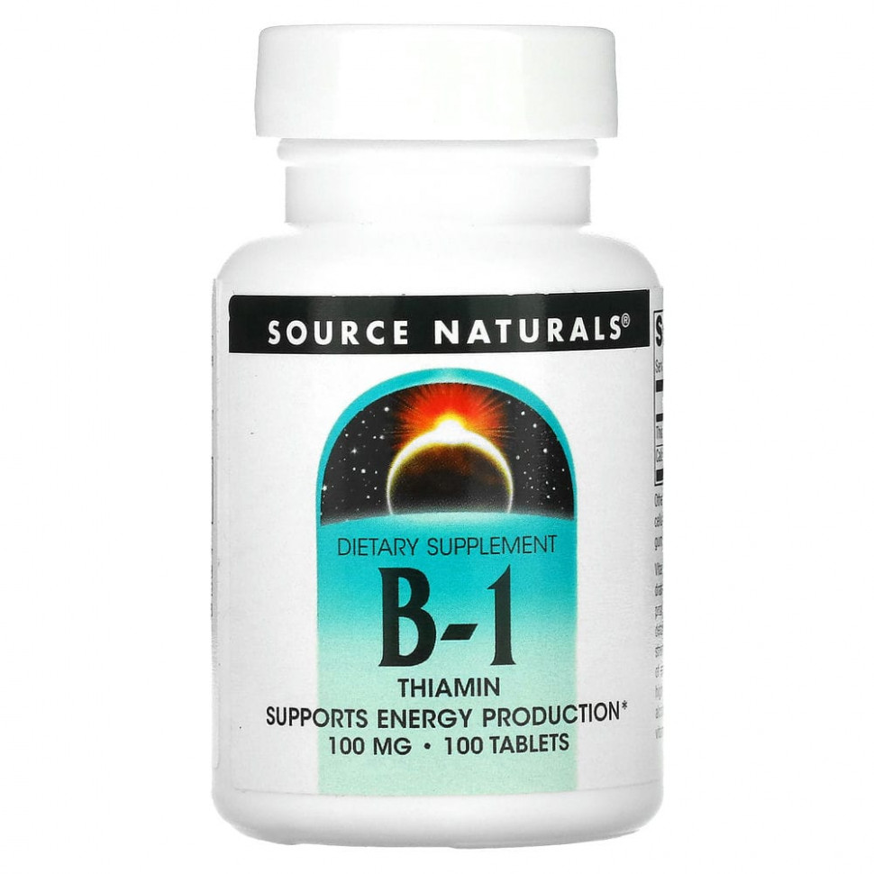   Source Naturals,  B1, , 100 , 100     -     -,    