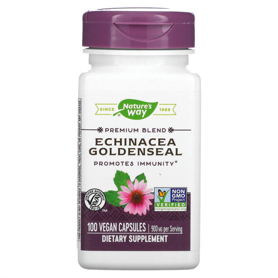   Nature's Way, Echinacea Goldenseal, 450 mg, 100 Vegan Capsules    -     -,    