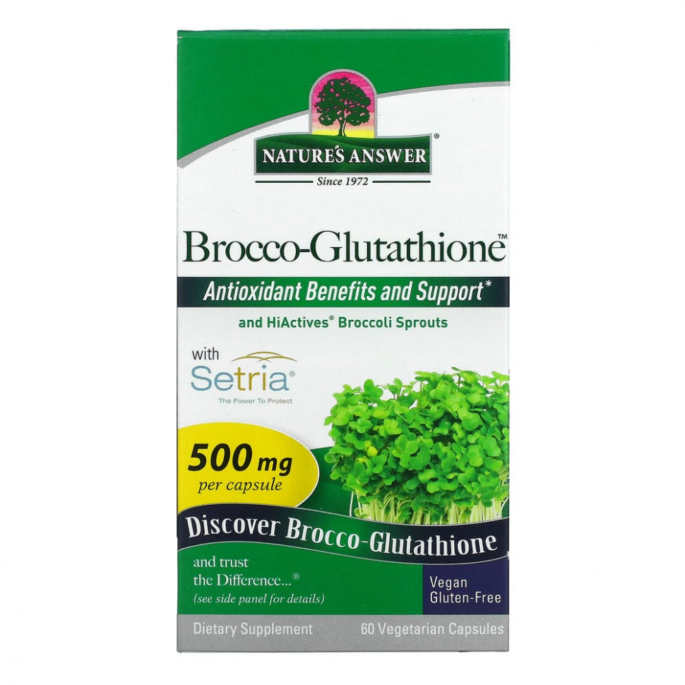   Nature's Answer, Brocco-Glutathione,     , 500 , 60      -     -,    