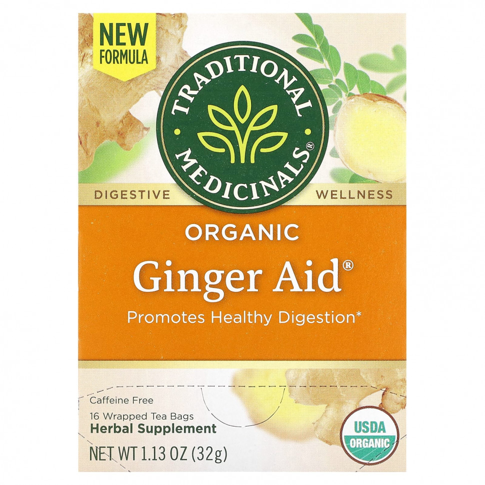   Traditional Medicinals, Ginger Aid, , (),  , 16  , 32  (1,13 )    -     -,    