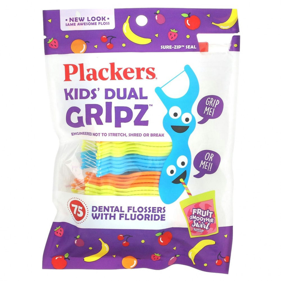   Plackers, Kid's Dual Gripz,    ,  ,  , 75 .    -     -,    