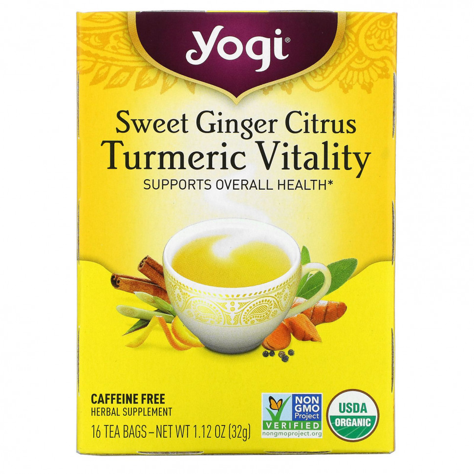   Yogi Tea, Sweet Ginger Citrus Turmeric Vitality,  , 16  , 1,12  (32 )    -     -,    