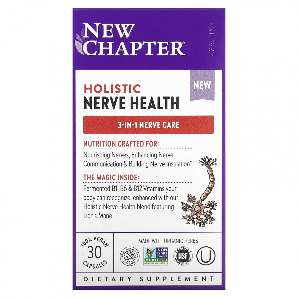   New Chapter, Holistic Nerve Health, 30     -     -,    