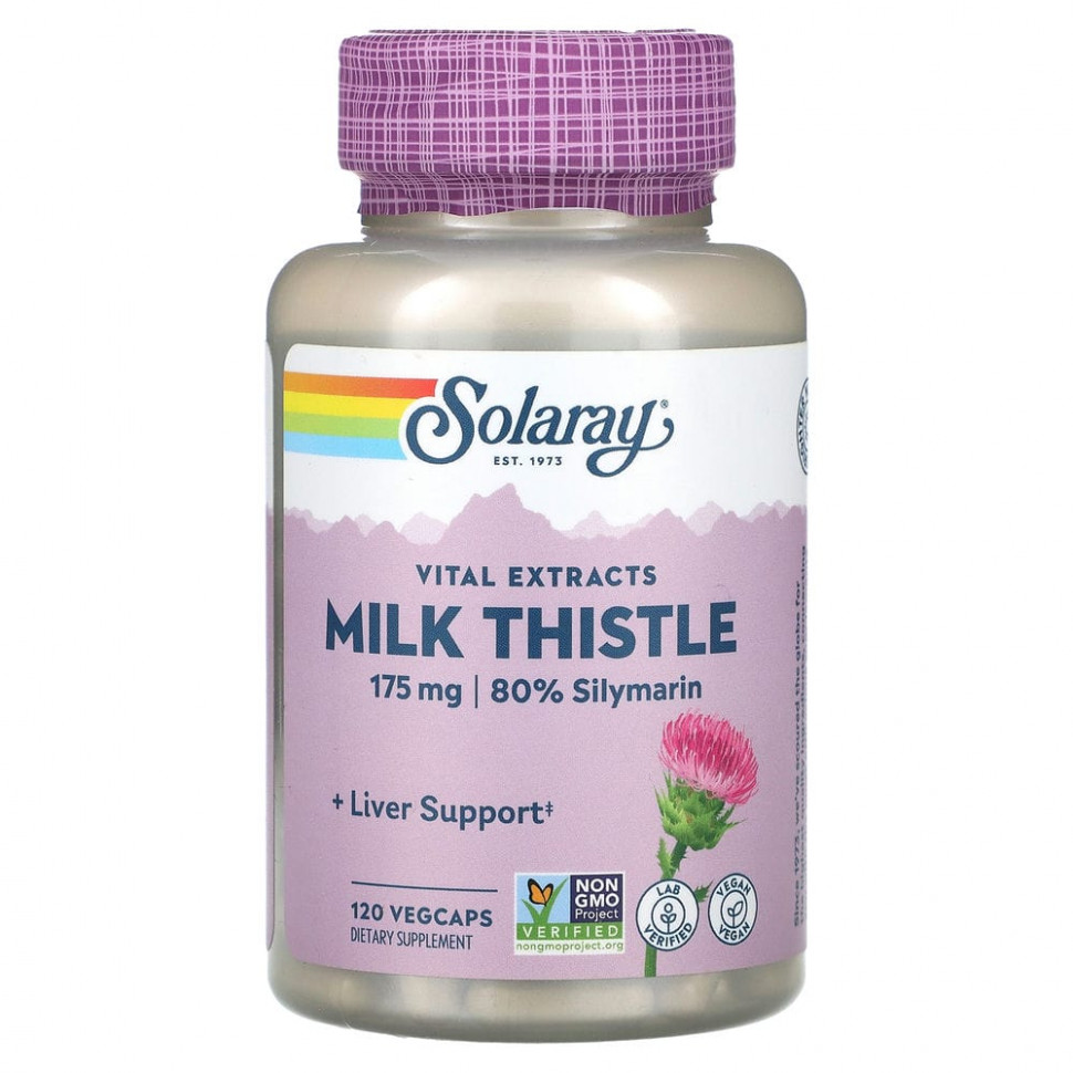   Solaray, Vital Extracts, Milk Thistle , 175 mg, 120 VegCaps    -     -,    