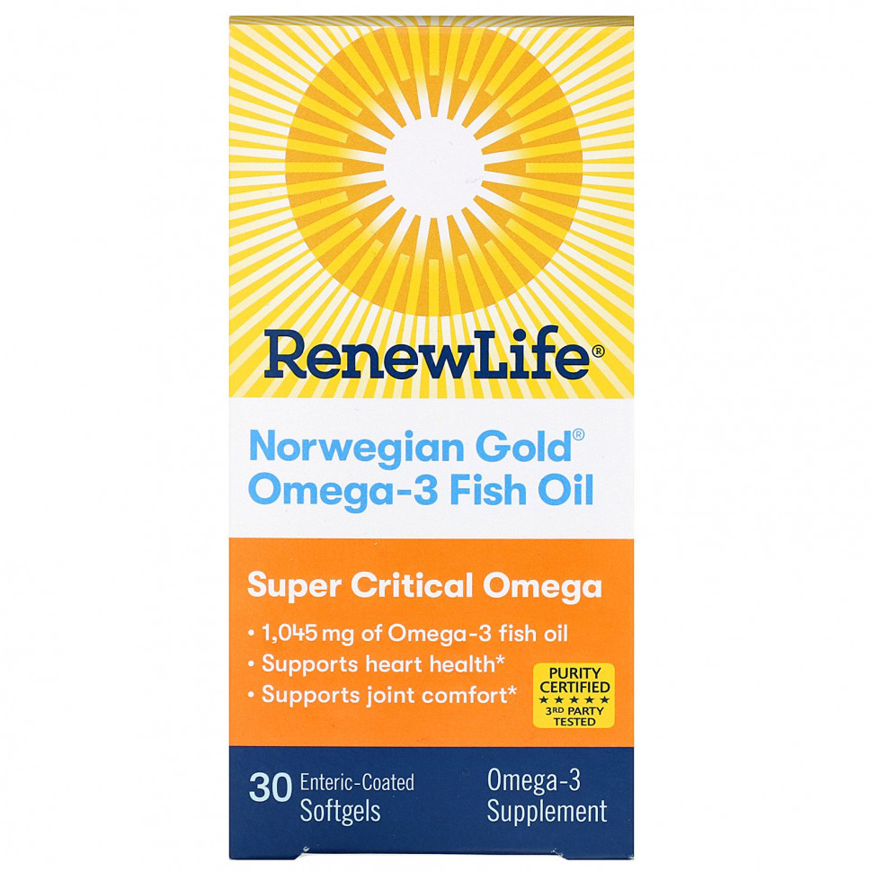   Renew Life,    -3 Norwegian Gold, 1045 , 30         -     -,    