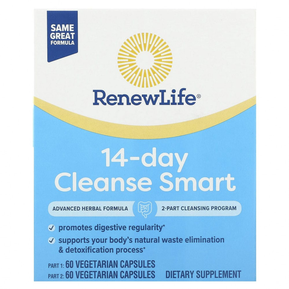   Renew Life, Advanced Cleanse Smart, 2 ,  60        -     -,    