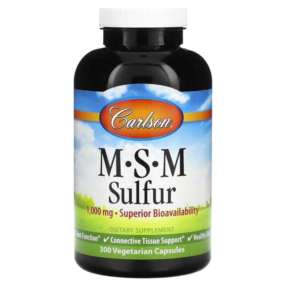   Carlson Labs, MSM Sulfur, 1000 , 300      -     -,    