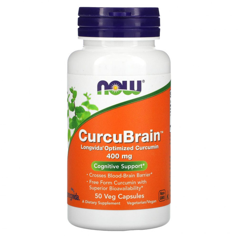   NOW Foods, CurcuBrain,  , 400 , 50      -     -,    