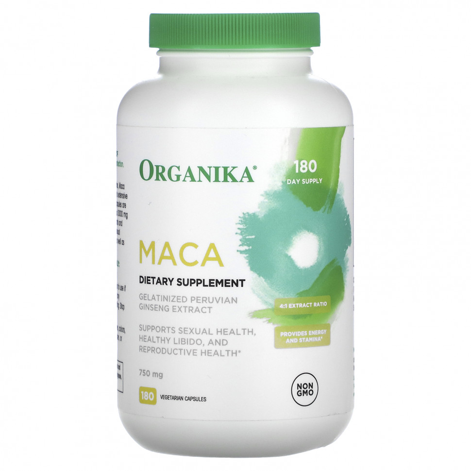   Organika, MACA, 750 mg, 180 Vegetarian Capsules    -     -,    