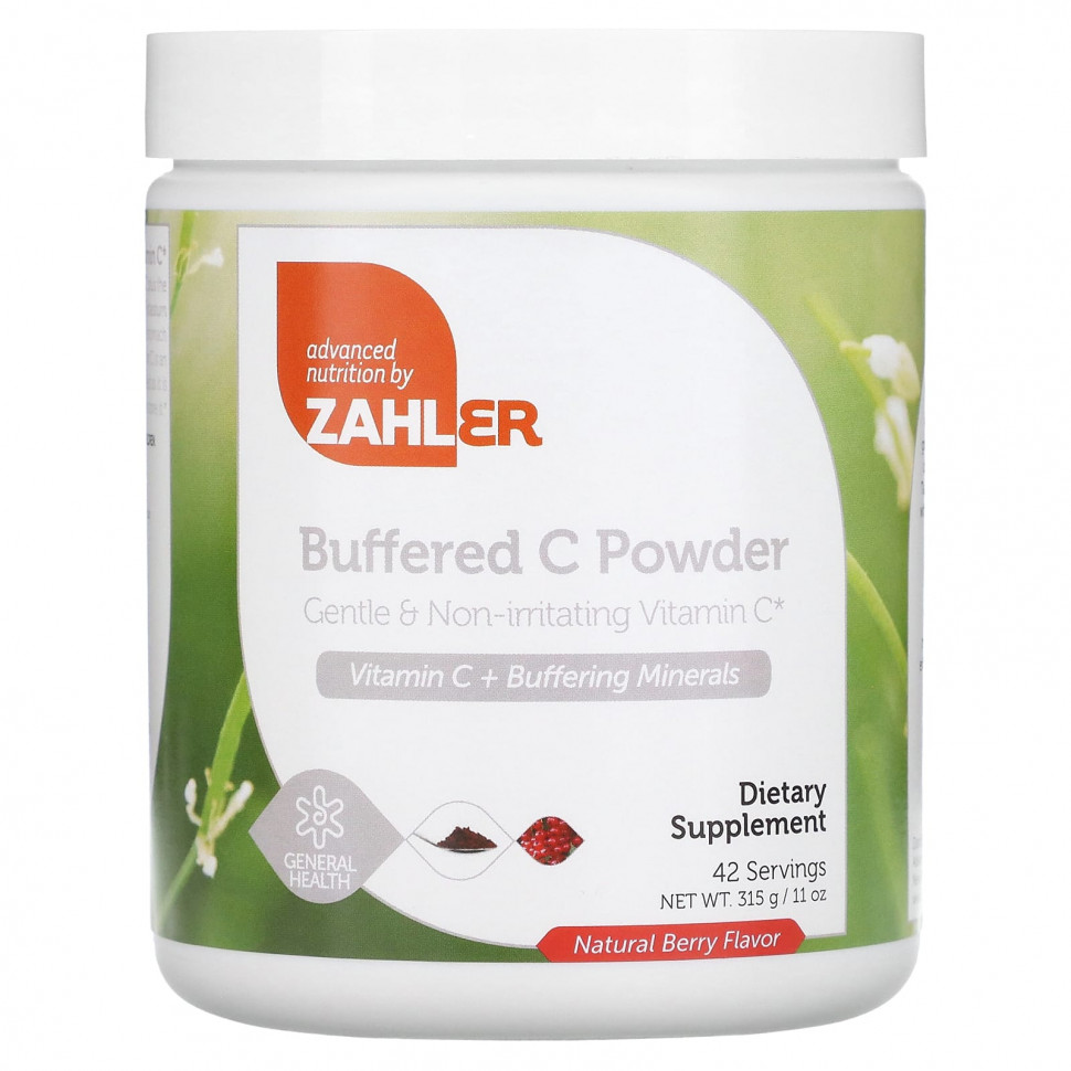   Zahler, Buffered C Powder, Natural Berry, 11 oz (315 g)    -     -,    