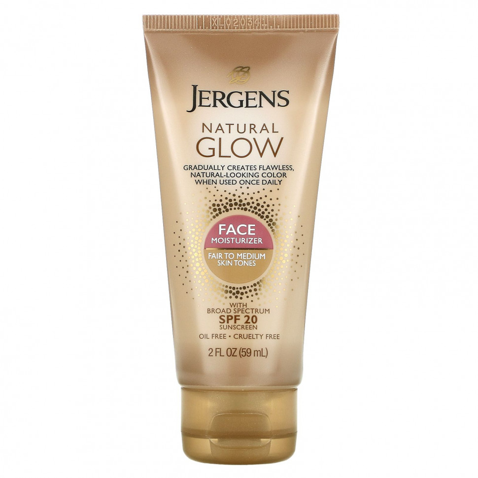   Jergens,   Natural Glow     , SPF 20,  Fair to Medium, 59     -     -,    