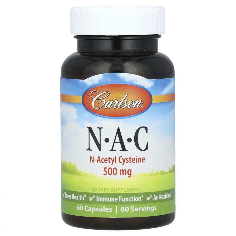   Carlson Labs, N-A-C, 500 , 60     -     -,    