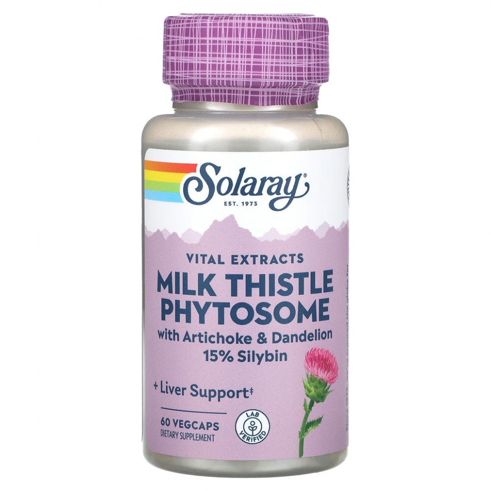   Solaray, Vital Extracts, Milk Thistle Phytosome, 60 VegCaps    -     -,    