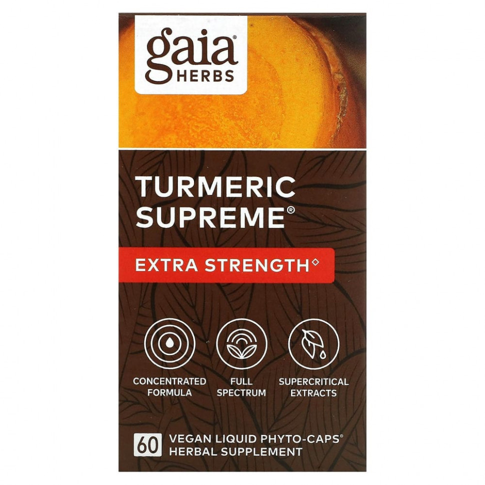   Gaia Herbs, Turmeric Supreme, Extra Strength, , 60  -      -     -,    