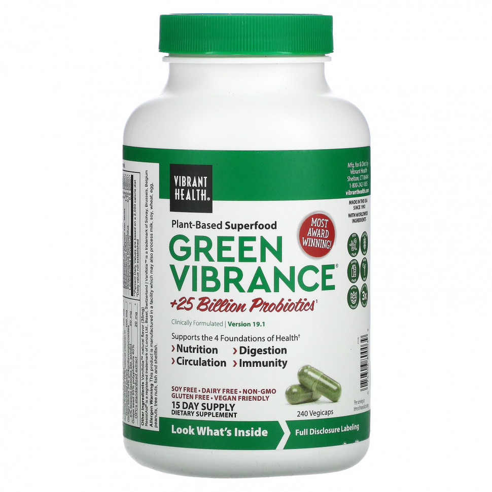   Vibrant Health, Green Vibrance,  19.0, 240      -     -,    