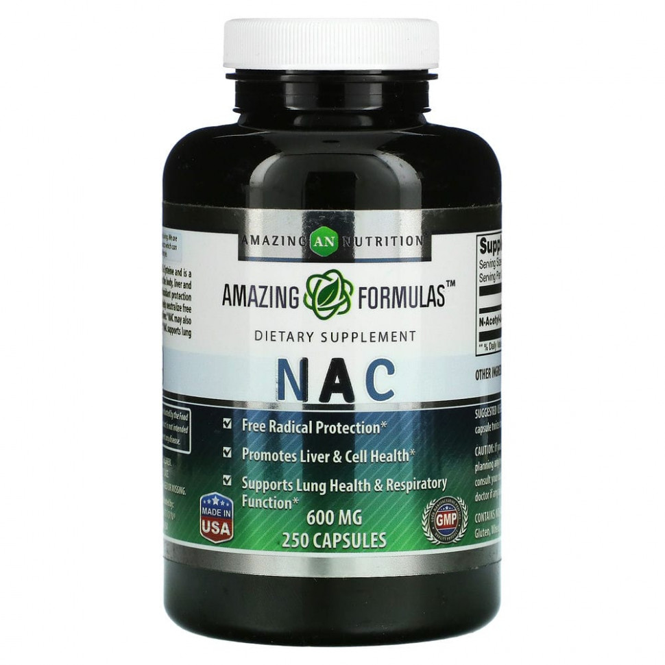   Amazing Nutrition, NAC, 600 , 250     -     -,    